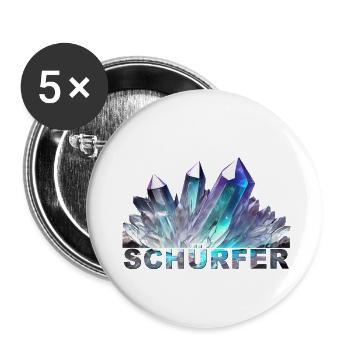Schurfer - Buttons klein 25 mm (5er Pack) - Weiß - Vorne