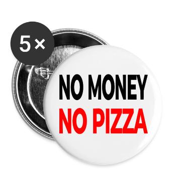Pizza - Buttons small 1''/25 mm (5-pack) - white - Front
