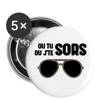 Either You Go Out or I'm Out - Claudy Focan - Buttons small 1''/25 mm (5-pack) - white - Front