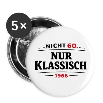 60. Geburtstag Jahrgang 1966 - Buttons klein 25 mm (5er Pack) - Weiß - Vorne
