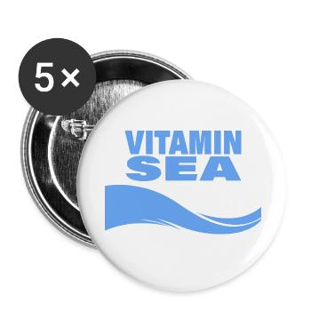 Vitamin Sea - Buttons small 1''/25 mm (5-pack) - white - Front