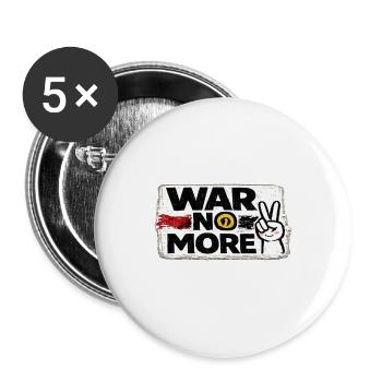 War No More – Sticker Peace & Humanity - Buttons small 1''/25 mm (5-pack) - white - Front