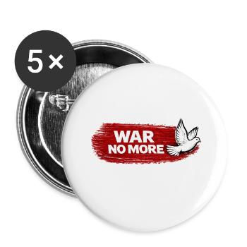 War No More – Sticker Peace & Humanity - Buttons small 1''/25 mm (5-pack) - white - Front