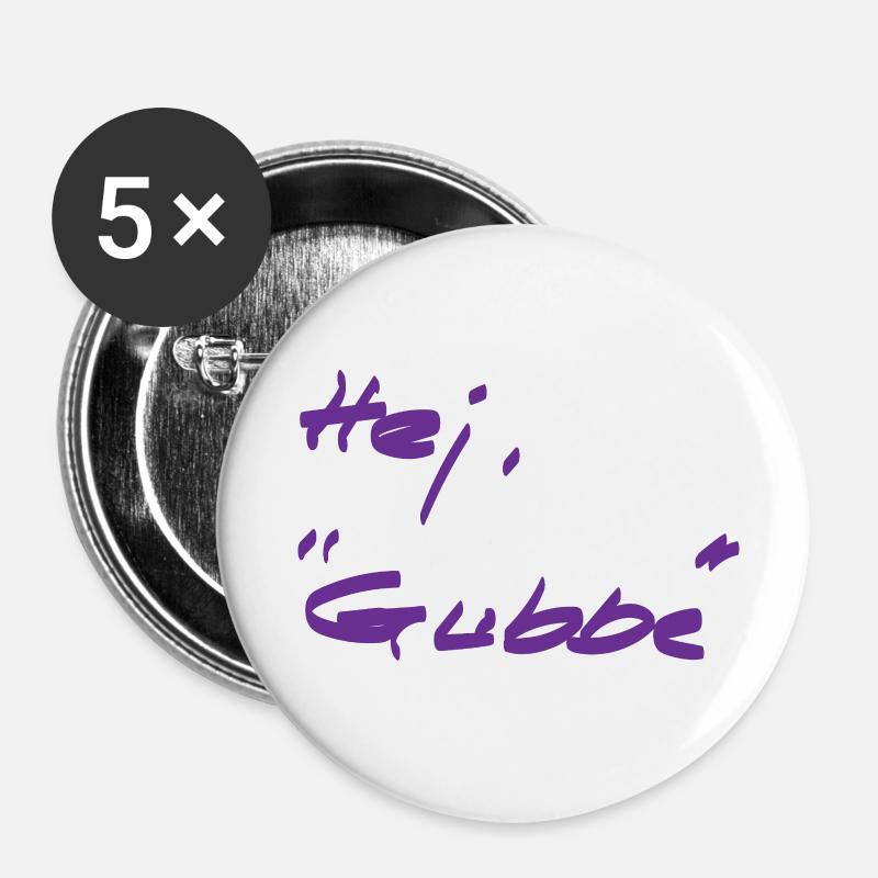 Welcome - different - Swedish - Buttons small 1''/25 mm (5-pack) - white