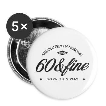 Vintage Born This Way – Absolument Beau 60 - Lot de 5 petits badges (25 mm) - blanc - Devant