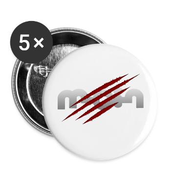 Moin - Buttons klein 25 mm (5er Pack) - Weiß - Vorne
