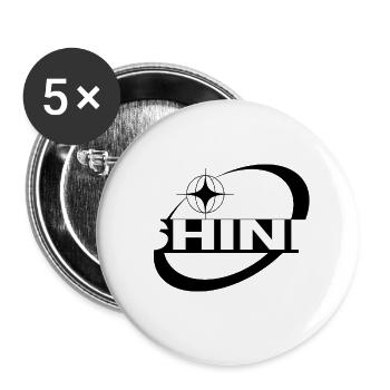 Shine Y2K  - Buttons klein 25 mm (5er Pack) - Weiß - Vorne