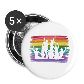 Artistic Swim Team Synchronschwimmen - Buttons klein 25 mm (5er Pack) - Weiß - Vorne