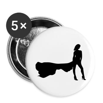Model - Buttons small 1''/25 mm (5-pack) - white - Front