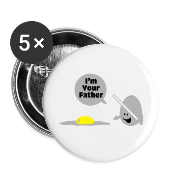 egg vader - Buttons small 1''/25 mm (5-pack) - white - Front
