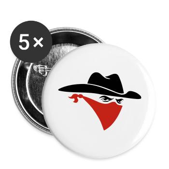 Cowboy - Buttons small 1''/25 mm (5-pack) - white - Front