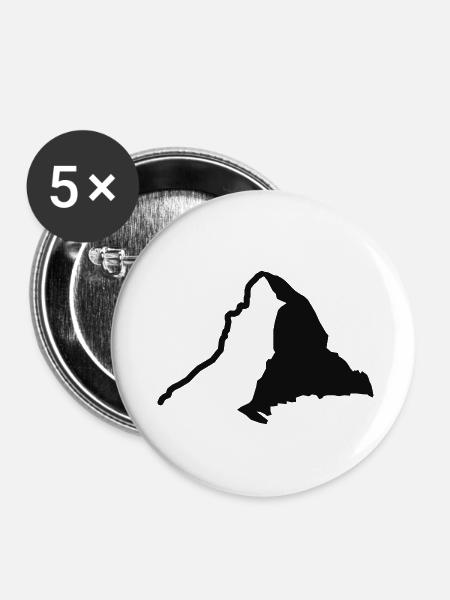 Matterhorn S - Buttons klein 25 mm (5er Pack) - Weiß