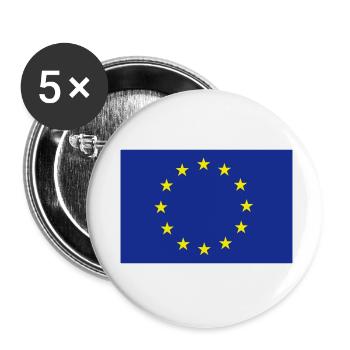 Drapeau européen - Lot de 5 petits badges (25 mm) - blanc - Devant