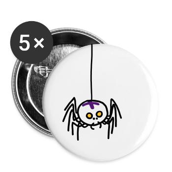 Kreuzspinne - Buttons klein 25 mm (5er Pack) - Weiß - Vorne