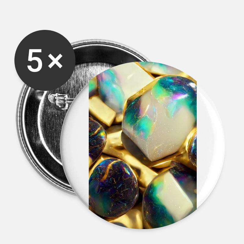 Opalence - Buttons small 1''/25 mm (5-pack) - white