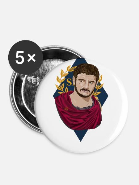 Kaiser Caracalla - Buttons klein 25 mm (5er Pack) - Weiß