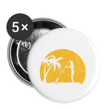 Stand Up Paddling - Buttons small 1''/25 mm (5-pack) - white - Front