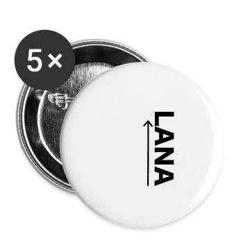Lana Anal Sexe belle chemise - Lot de 5 petits badges (25 mm) - blanc - Devant