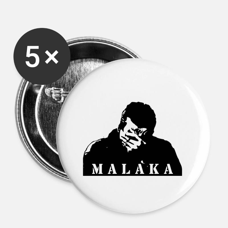 Malaka - Buttons klein 25 mm (5er Pack) - Weiß