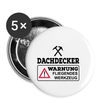 Couvreurs - Lot de 5 petits badges (25 mm) - blanc - Devant