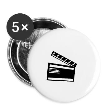 Clap film fans Films Star Corona protège-dents - Lot de 5 petits badges (25 mm) - blanc - Devant
