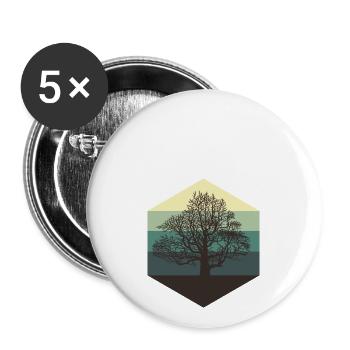 tree - Buttons small 1''/25 mm (5-pack) - white - Front