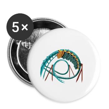 Kumba B & M Untersetzer - Busch Gardens Design - Buttons klein 25 mm (5er Pack) - Weiß - Vorne