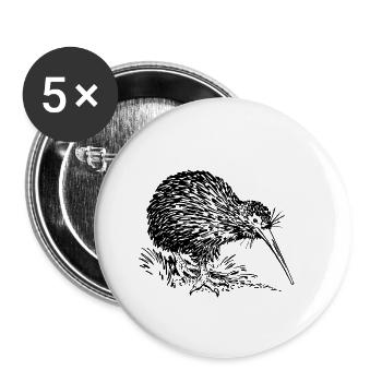 Kiwi Australie - Lot de 5 petits badges (25 mm) - blanc - Devant