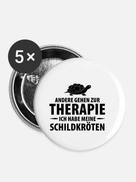 Schildkröten Schildkröte - Buttons klein 25 mm (5er Pack) - Weiß