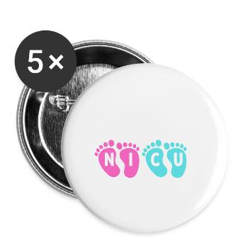 Équipe Nicu. Poison d’infirmière en chef - Lot de 5 petits badges (25 mm) - blanc - Devant