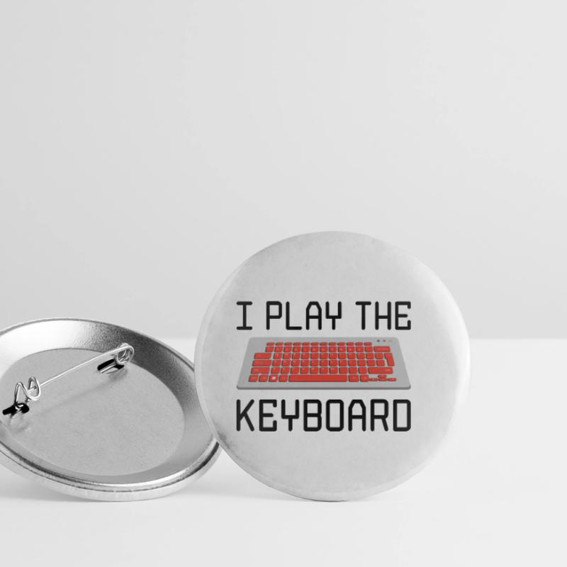 I Play The Keyboard Programmer Software Developer Buttons klein 25 mm (5er Pack)