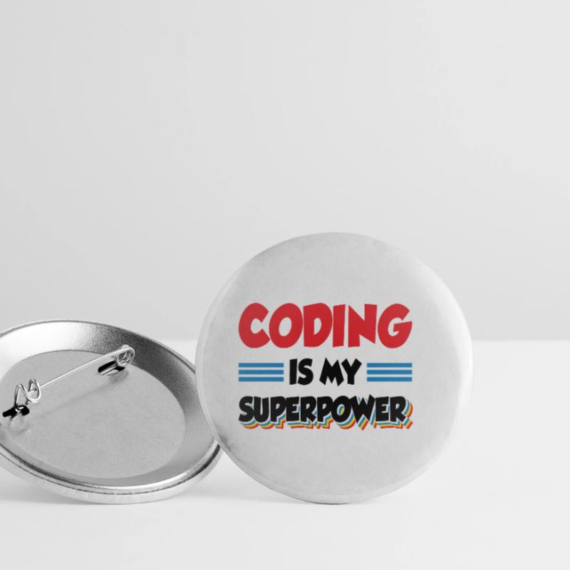 Coding Is My Superpower Programming Coder Computer Buttons klein 25 mm (5er Pack)