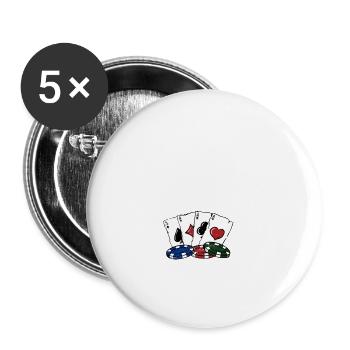 Only 3 More Hands I Swear Poker Card Games Poker - Buttons klein 25 mm (5er Pack) - Weiß - Vorne