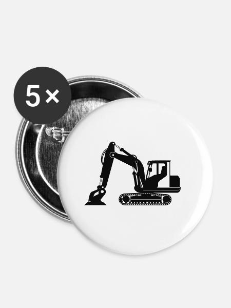 Rasen - Buttons klein 25 mm (5er Pack) - Weiß