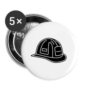 Firefighter's helmet - Buttons small 1''/25 mm (5-pack) - white - Front
