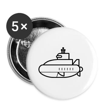 U-Boot-Boot - Buttons klein 25 mm (5er Pack) - Weiß - Vorne
