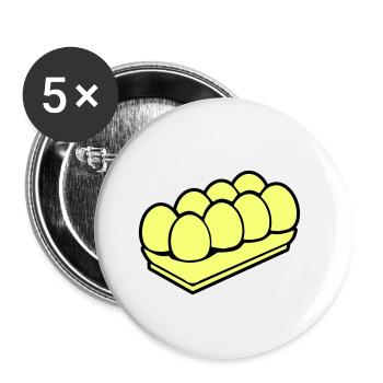Eggs symbol - Buttons small 1''/25 mm (5-pack) - white - Front