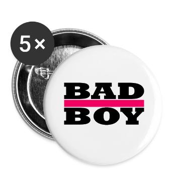 Bad Boy - Cool Boy - Buttons small 1''/25 mm (5-pack) - white - Front
