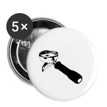 Espresso portafilter - Buttons small 1''/25 mm (5-pack) - white - Front