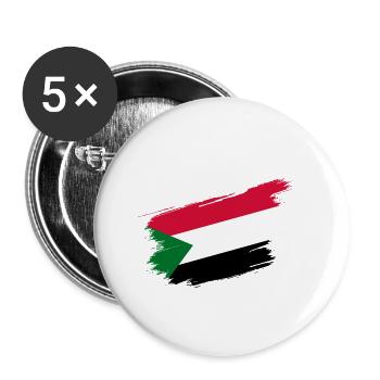 Soudan - Lot de 5 petits badges (25 mm) - blanc - Devant