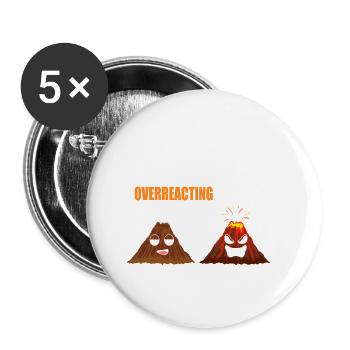 Vulkan - Buttons klein 25 mm (5er Pack) - Weiß - Vorne