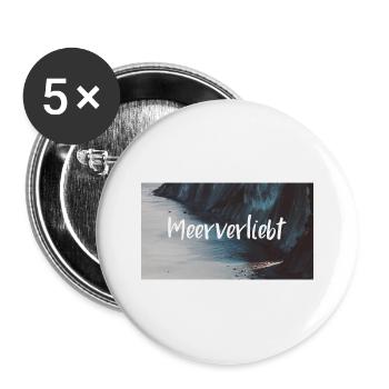 Meer Verliebt - Buttons klein 25 mm (5er Pack) - Weiß - Vorne