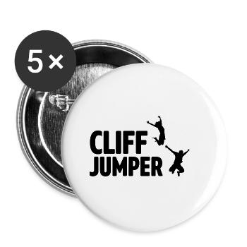 Retro Graphic Cliff Diver Cliff Diving Tombstoning - Buttons small 1''/25 mm (5-pack) - white - Front
