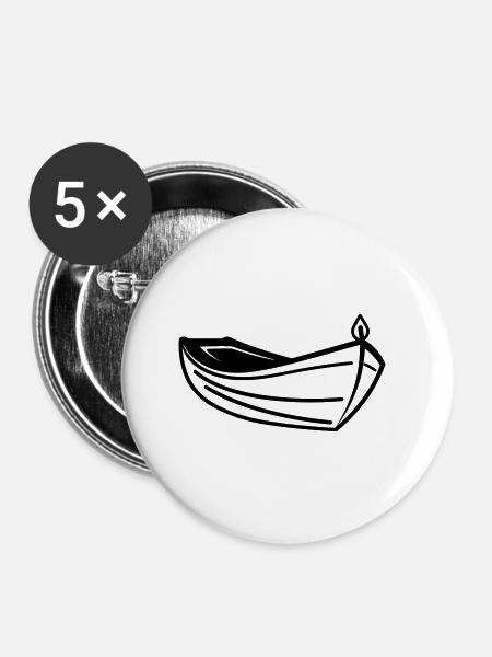 Boot - Buttons klein 25 mm (5er Pack) - Weiß