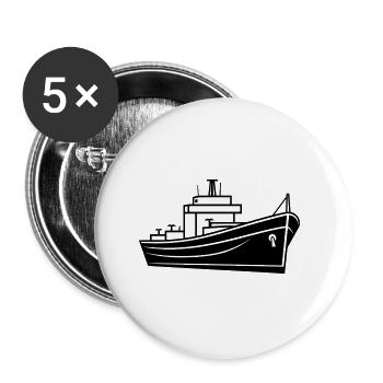 Boat - Buttons small 1''/25 mm (5-pack) - white - Front