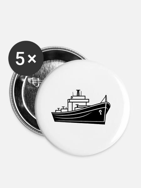 Boot - Buttons klein 25 mm (5er Pack) - Weiß