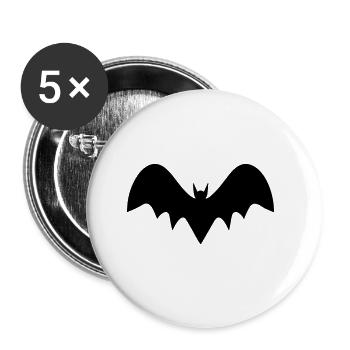 Bat - Buttons small 1''/25 mm (5-pack) - white - Front