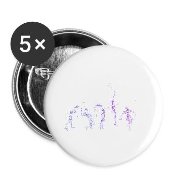 Tennisspieler Tennis spielen Tennis Damen Tennissp - Buttons klein 25 mm (5er Pack) - Weiß - Vorne