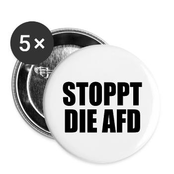 Stoppt die afd - Buttons klein 25 mm (5er Pack) - Weiß - Vorne