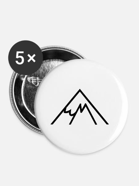Berg - Buttons klein 25 mm (5er Pack) - Weiß